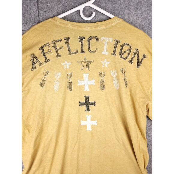 Affliction T Shirt Men's 3XL Skull Death from Above Bombs Embroidered *** NWT - Picture 4 of 10